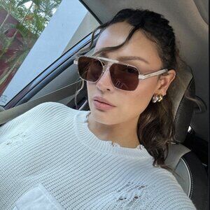 DEZI / EZ SUNGLASSES / LIMESTONE & COGNAC